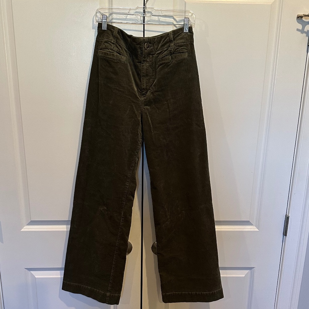 Anthropologie The Colette Full-Length Wide-Leg Corduroy Pants by Maeve